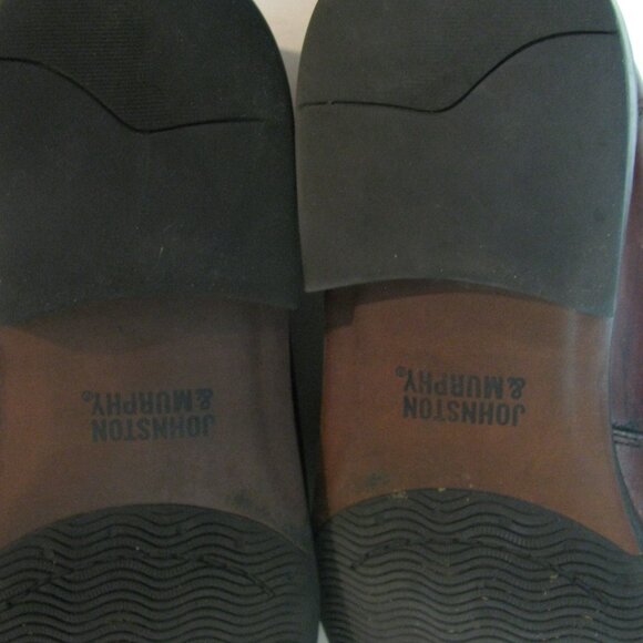 ** Johnston & Murphy Brown Leather Mens Dress Shoe 10 Excellent Condition - Picture 7 of 9